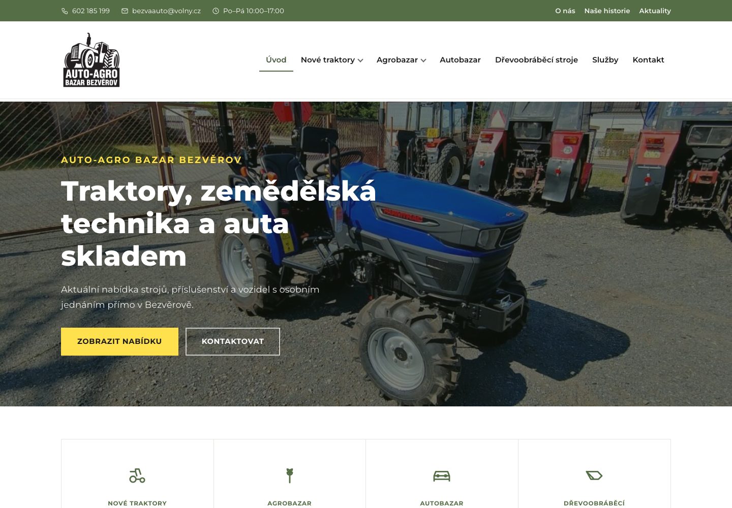 Náhled webu Bezvaauto