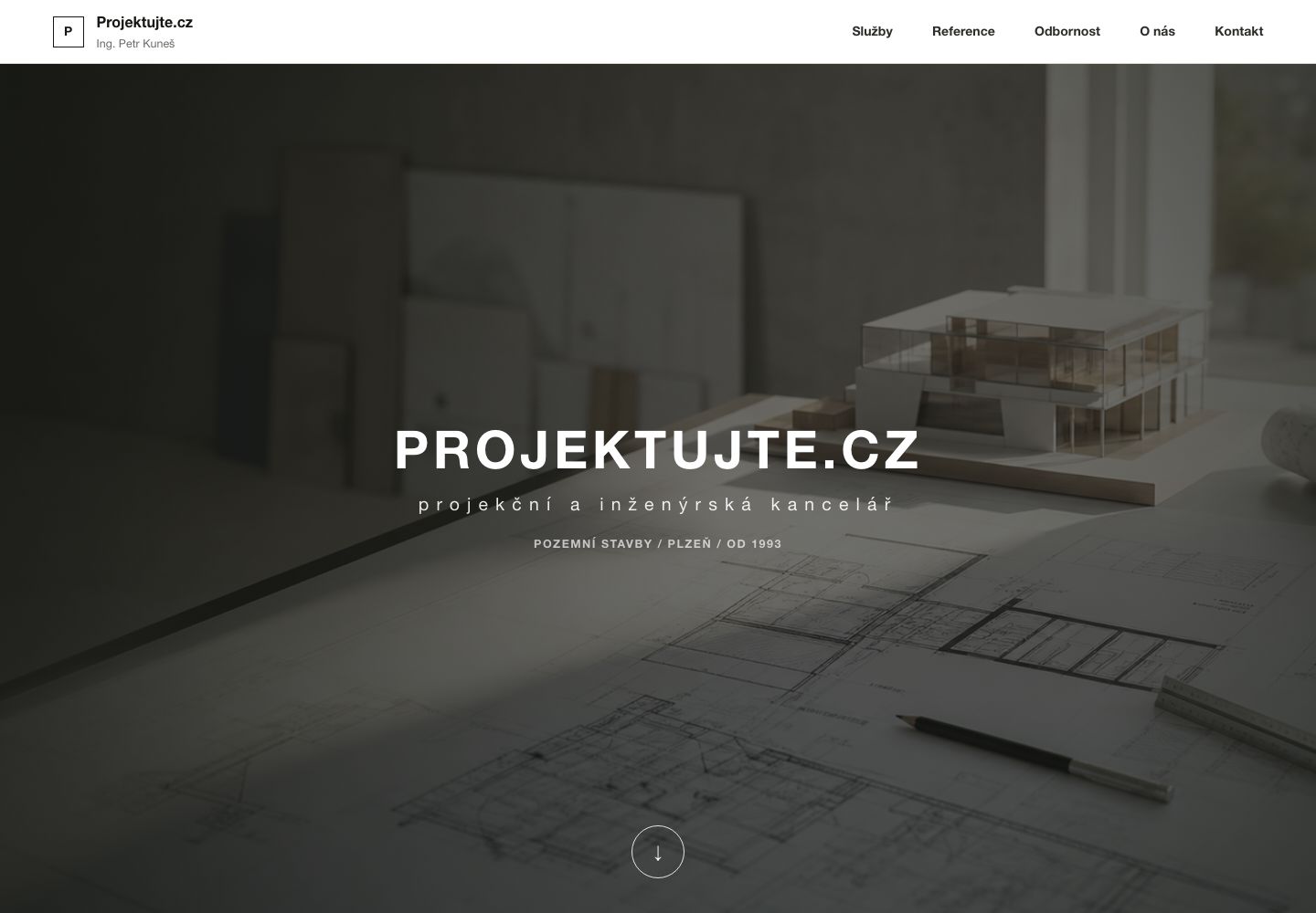 Náhled připravovaného webu Projektujte.cz